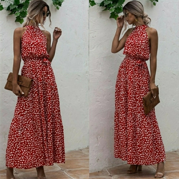 MAXI HALTER LIKE DRESS - Picture 3 of 3